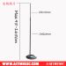 AI7MUSIC Easy Height Adjust Round base Microphone Stand