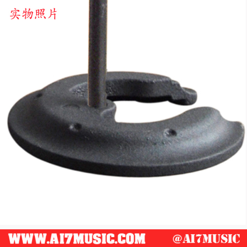 AI7MUSIC Easy Height Adjust Round base Microphone Stand