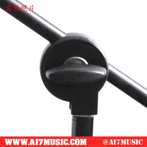 AI7MUSIC Easy Height Adjust Round base microphone stand With Boom