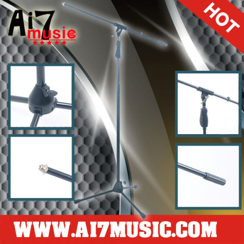 AI7MUSIC Easy Height Adjust Microphone Stand W / boom One hand height adjust microphone stand