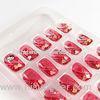 Hello Kitty Fragrant Fake Nails Red Glitter Heart Diamond False Fingernails