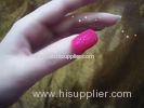 Custom Plastic Peach 3D Artificial Nail Art Ladies Beautiful Fake Nails