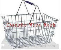 metal wire mesh shopping basket