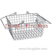 metal wire mesh shopping basket