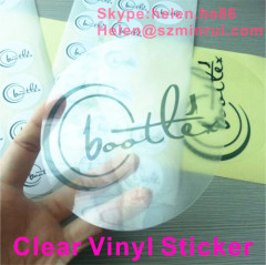 Custom Round Logo Printing Outdoor Transparent Vinyl Labels