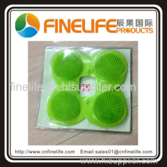 Plastic green 4 in 1 foot massage brush