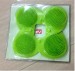 Plastic green 4 in 1 foot massage brush
