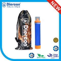 Diercon BPA free water purifier portable water filter straw for outdoor relief support