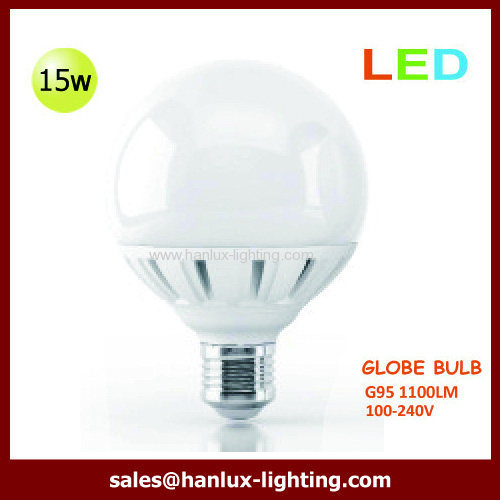 15W 1100lm G95 LED globe bulb