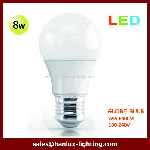 8W 640lm globe bulb