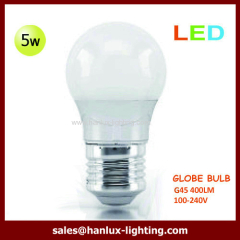 5W 400lm G45 E27 LED globe bulb CE ROHS