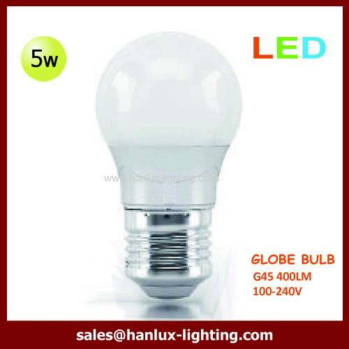 5W 400lm G45 E27 LED globe bulb