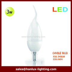 3W 240lm F35 E14 globe bulb CE ROHS