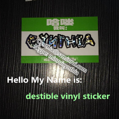 Custom Self Adhesive Writable Destructible Vinyl Eggshell sticker