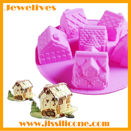 3D house silicone chocolate mold