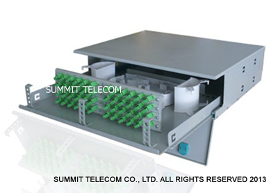 19 Inch Rack Mount Fiber Splicing Patching Panels 24/36/48/72/96 Core Fiber Optic Distribution Box Slide Out Drawer Type