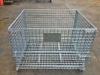 Industrial Stackable Welded Steel Wire Mesh Pallet Cage For Warehouse Storage