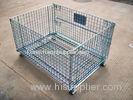 Heavy Duty Galvanized Foldable Wire Mesh Pallet Cage With Cold Drawn Steel