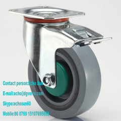 Sandwich swivel locking storage cage trolley casters