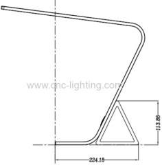 10W LED Desk Lamp in Aluminum (3 levels brightness dimmable)