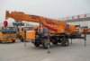 mini truck crane with electric motor work