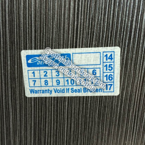 Customize Private Label Printing PET Warranty Void Sticker Security Sticker