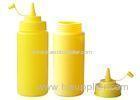 Food grade yellow plastic sauce bottles with Sauce Cap , squeeze sauce bottle