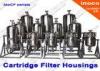 Carbon Steel Industrial Cartridge Filters / Liquid Filtration Systems CE ISO9001