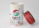 Light weight Round Cardboard storage cylinder Tubes Food Packaging , paper tea cans