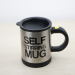 Stainless steel self stirring mug