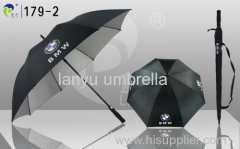 Golf hunting umbrellas fiber frame shaft auto-open nylon silver coating big size EVA handle