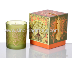 luxury scented soy candle in glass jar