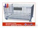 Folded Rolling Metal Steel Storage Cages For Warehouse / Workshops