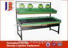 Galvanized 2 Layer Gondola Display Vegetable Fruit Rack High Capacity Shelving