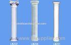 Classic White Decorative Roman Fiberglass Columns Smooth Home Use