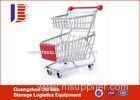 Sturdy And Durable Supermarker Shopping Carts For Hand-Baskets Two Layer