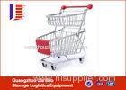 Sturdy And Durable Supermarker Shopping Carts For Hand-Baskets Two Layer
