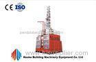 Twin Cage Red or Hot Dipped Zinc Passenger Hoist Elevator 2000kg SC200 / 200 For Construction