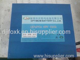 electric bike lithium phosphate battery pack 48V-10Ah, with suitable BMS