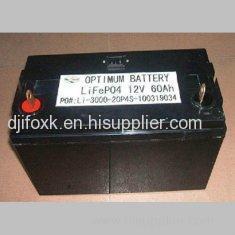 12V 60AH Lithium iron phosphate battery pack for solar panel system / pv / UPS