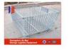 Industrial Folding Rolling Metal Steel Storage Cages With Zinc Plated