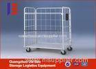 Galvanized Steel mobile roller storage containers with Four wheel