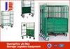 Flexible Warehouse Four Wheel Transport Logistics Trolley Basket Cart