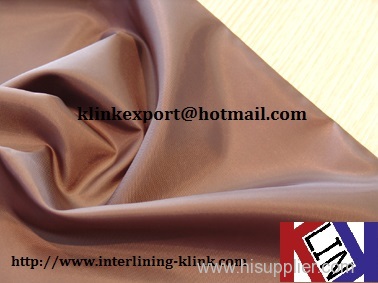 Polyester taffeta fabric of interlining