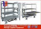 Four wheel Logistics Trolley 4 tier shelving unit For Warehouse / Cargo Cart