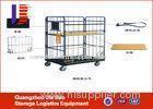 Galvanized Handling Push Custom Steel Logistics Trolley With Four Wheel