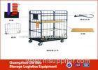 Galvanized Handling Push Custom Steel Logistics Trolley With Four Wheel