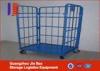 Folding Steel Mesh Logistics Trolley / Cart Handling Tools ISO9001