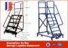 Mobile Safety 4 step Truck Step Ladder Warehouse Storage Handcart