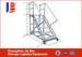 Warehouse adjustable Power coating Truck Step Ladder with handrails